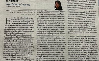 Ana Cervera: «Libertad de prensa. Un derecho irrenunciable»